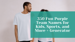 Read more about the article 350 Fun Purple Team Names for Kids, Sports, and More + Generator